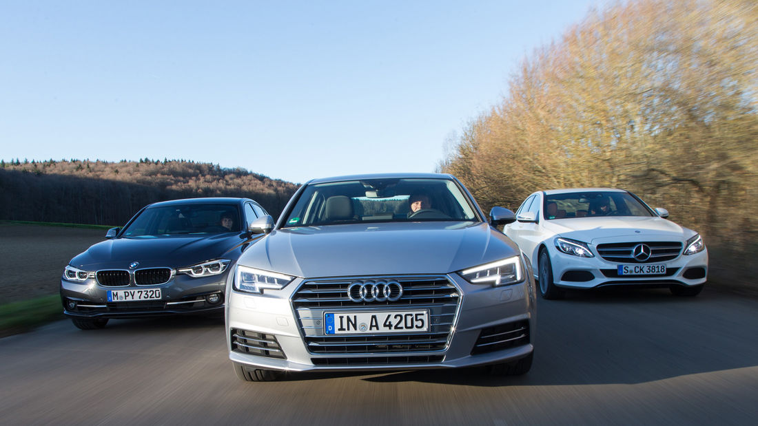  Test comparativo: Audi A4 vs BMW 318i vs Mercedes C 180 |  COCHE DE MOTOR Y DEPORTIVO