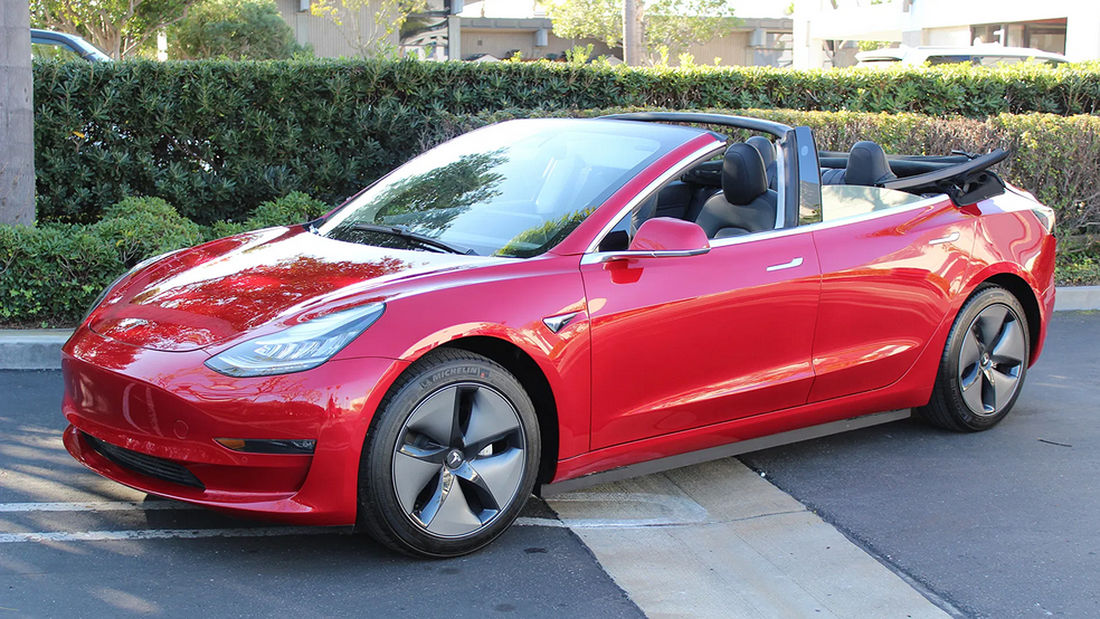 Tesla Model 3 as a convertible: Open, but not beautiful