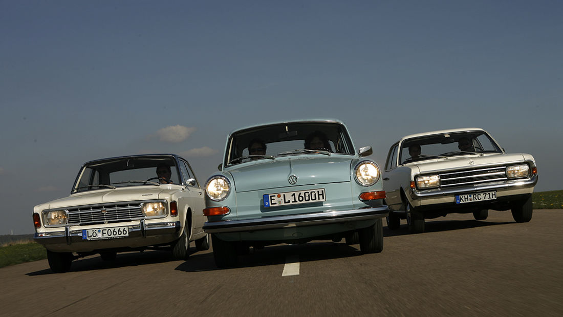 Middle class comparison: Ford 17 M, Opel Rekord 1700 and VW 1600 L